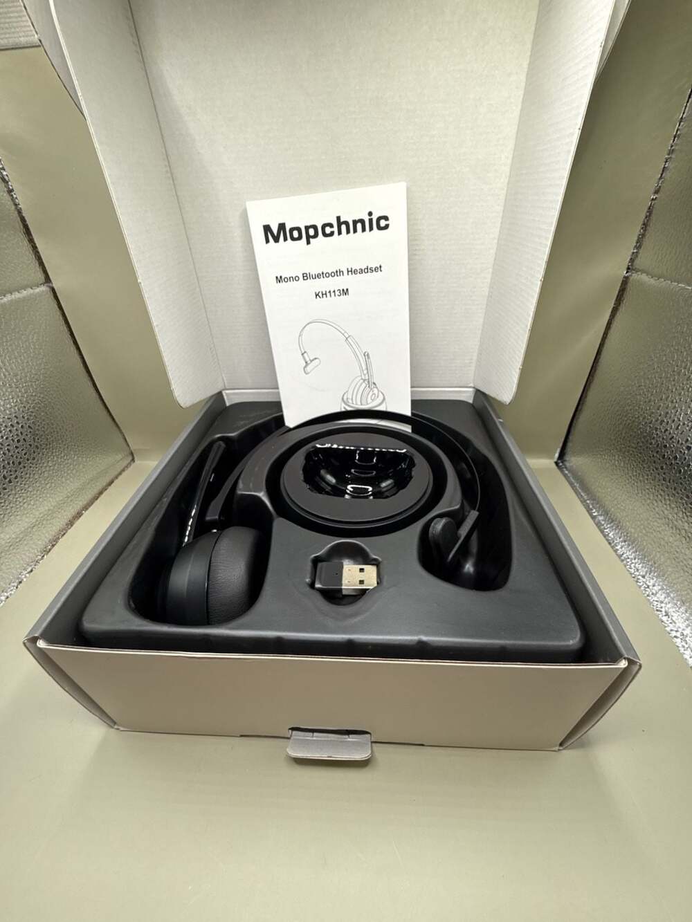 Mopchnic KH113M Mono Bluetooth Headset with Charging Base